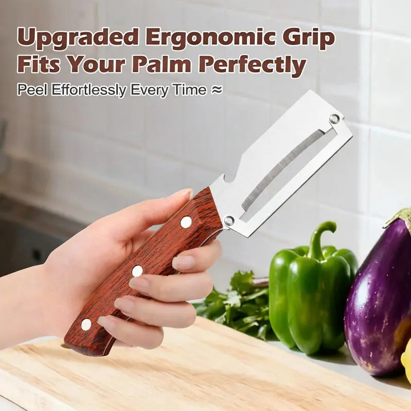 🍎🔪 One blade, endless kitchen magic — multi-function stainless steel peeler & knife for effortless prepping! 🥕✨