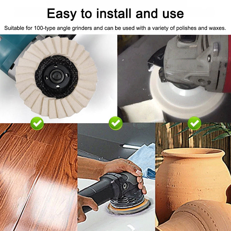 【Hot Sale - 49% OFF Today】Century-old Wool Felt Flap Wheel, sanding and fine finishing 2-in-1