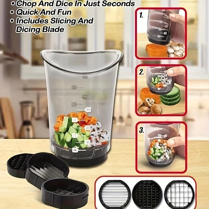 SliceCup Multi-Function Vegetable & Fruit Cutter | Easy Clean Kitchen Slicer Tool