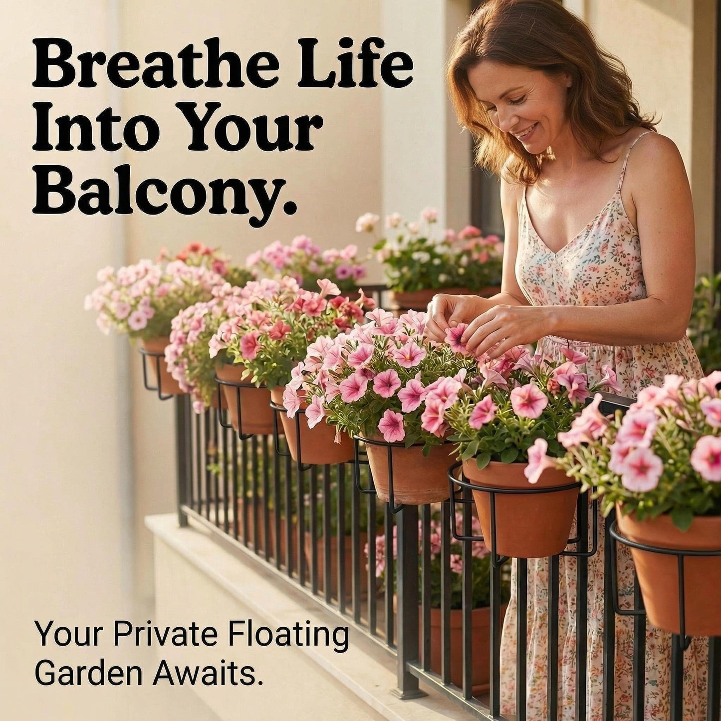 🌸🧺Tool-Free Balcony & Railing Plant Hanger.✨