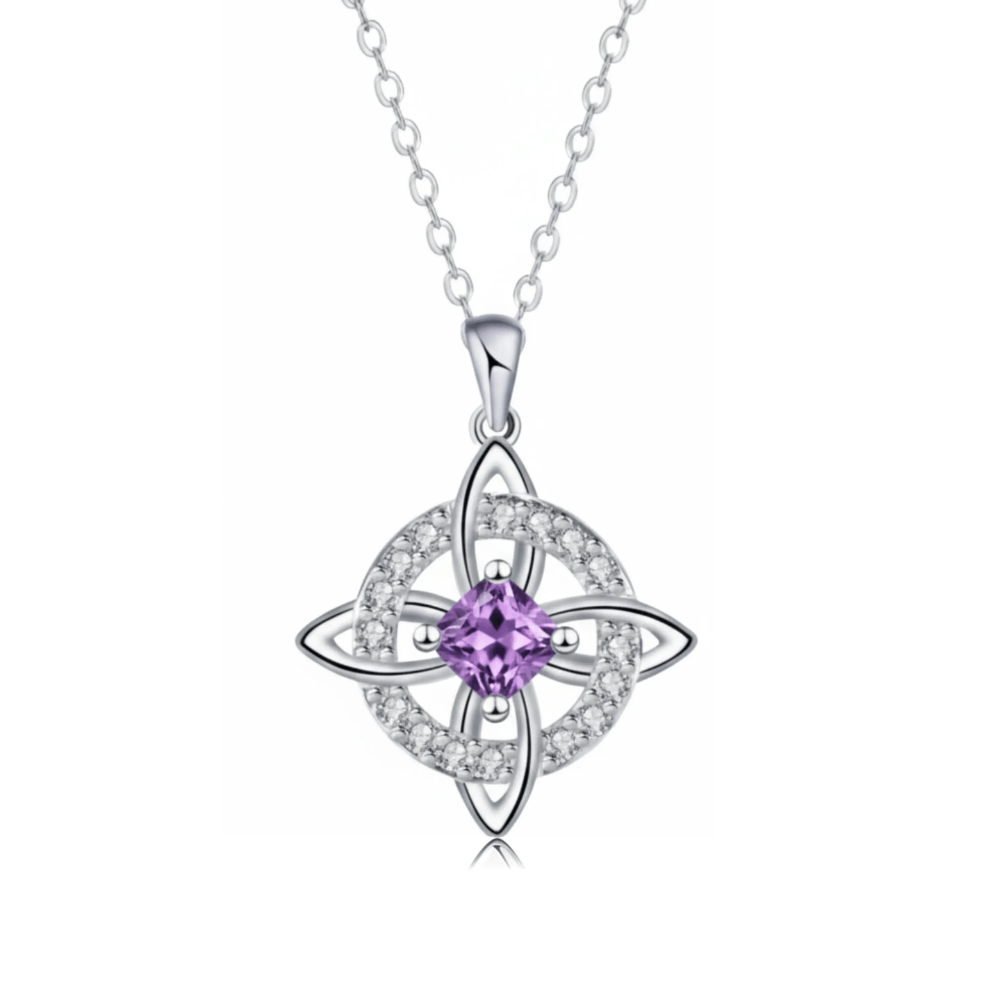 Mystical Birthstone Witches Knot Necklace – Natural Crystal🔮💞Protect Your Loved Ones