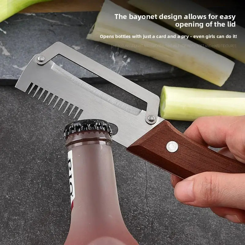 🍎🔪 One blade, endless kitchen magic — multi-function stainless steel peeler & knife for effortless prepping! 🥕✨