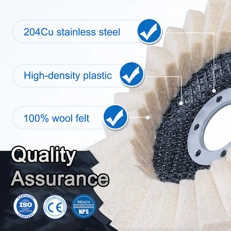 【Hot Sale - 49% OFF Today】Century-old Wool Felt Flap Wheel, sanding and fine finishing 2-in-1